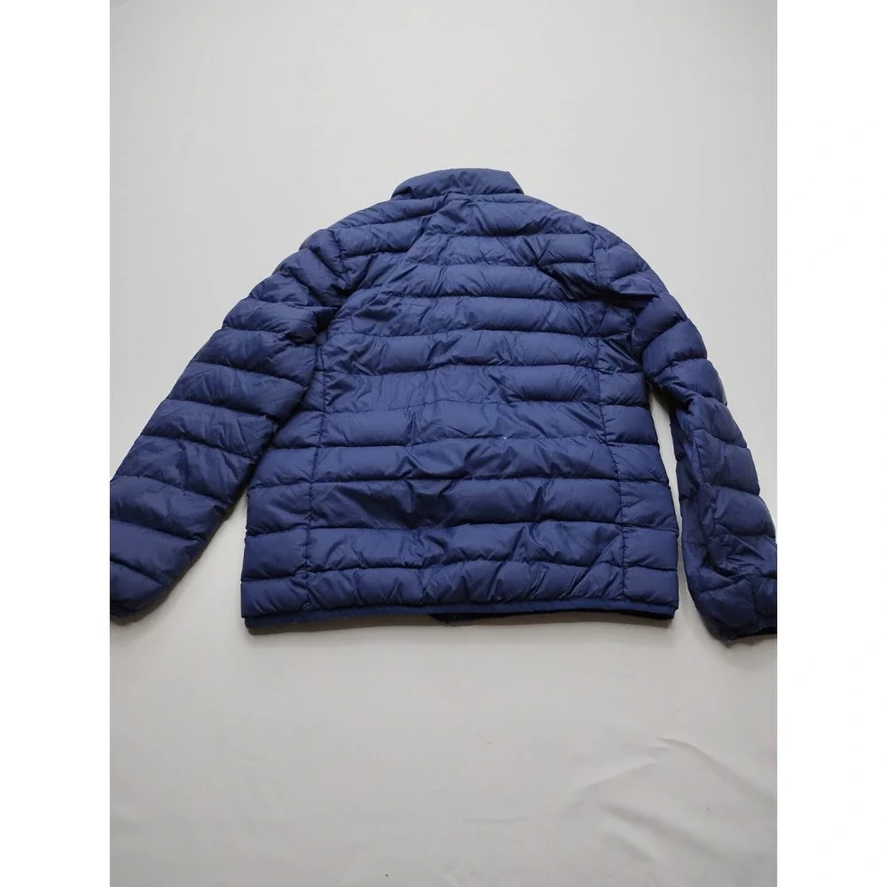 Eddie Bauer Jacket Kids XL Blue Goose Down Full Zip Puffer Pockets Outdoor 14/16